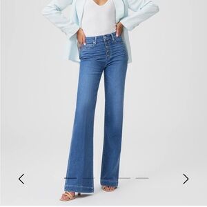 Paige Exposed Button High Waisted Jeans